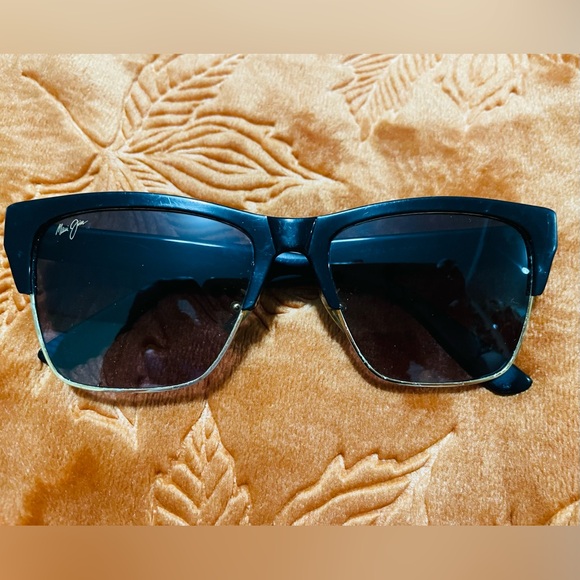 Maui Jim Perico Black and Gold Sunglasses - Picture 1 of 14